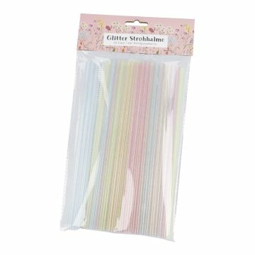 Trinkhalm Glitter, 50 Stück