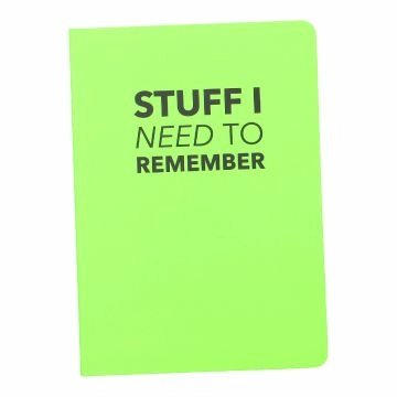 Notizbuch Neon, A5, Stuff/grün