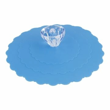 Silikon-Deckel Diamant, blau, 10 cm
