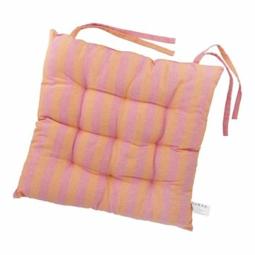 Stuhlkissen Streifen, pink/orange, 40 x 40 cm
