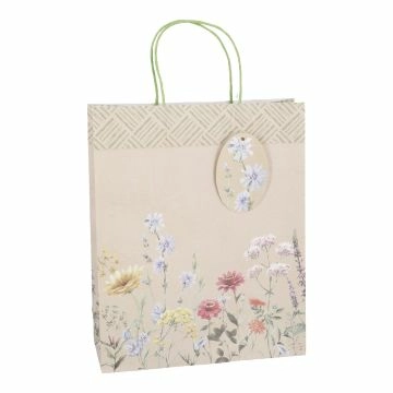 Geschenktüte Blumen-Prägung, Wildblumen, 26 x 32 cm