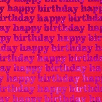 Geschenkpapier Prägung, Happy Birthday/pink, 2 m