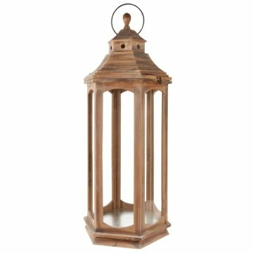 Holzlaterne Katmandu, braun, Höhe 88 cm