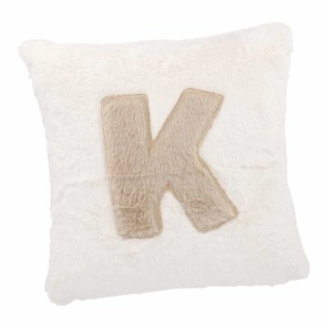 Kissen Buchstabe, K/creme, 30 x 30 cm
