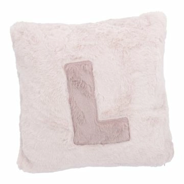 Kissen Buchstabe, L/rosa, 30 x 30 cm