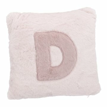 Kissen Buchstabe, D/rosa, 30 x 30 cm