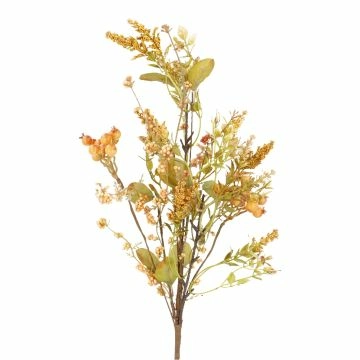 Dekozweig Beeren, orange, 50 cm