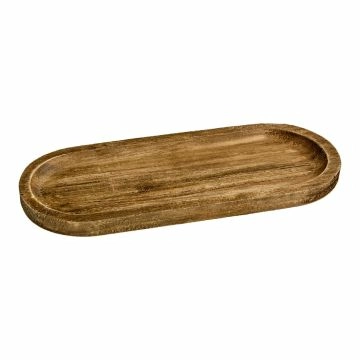 Deko-Schale Natur, oval/dunkelbraun, 30 x 11 cm