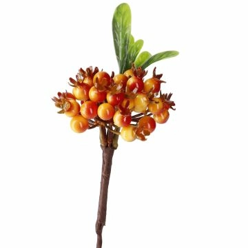 Beerenzweig Herbst, Mini, orange, 26 cm