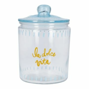Vorratsglas mit Spruch, La dolce vita/blau, 1900 ml