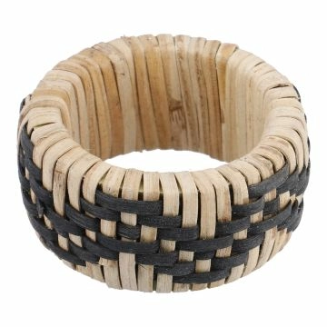 Serviettering Natur, schwarz, 5.5 cm