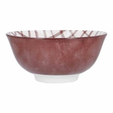Schale Bali, Karo/lila, tief, 15.5 cm