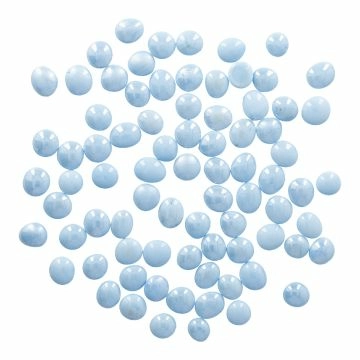Glas-Nuggets im Netz, blau/opal, 400 g