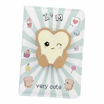 Notizbuch Kawaii, 3D-Figur/Toast