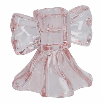 Kerzenständer Schleife, rosa, 7 cm