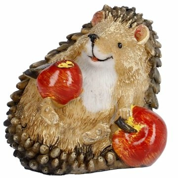 Igel mit zwei Äpfeln, liegend