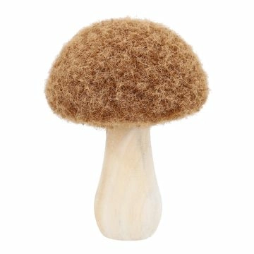 Deko-Pilz Filz, rund/braun, 8.5 x 11 cm