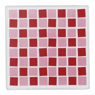 Untersetzer Frucht, eckig/Kacheln/pink, 10 cm