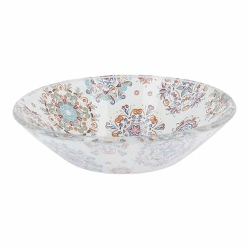 Schale Orient, Mandala/weiß/bunt, 10 cm