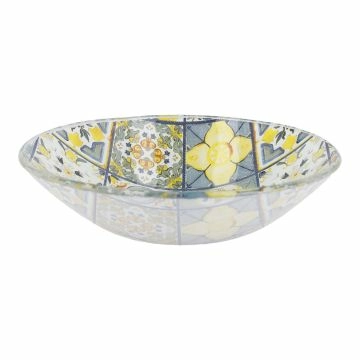 Schale Orient, Kacheln/gelb/hellblau, 12 cm