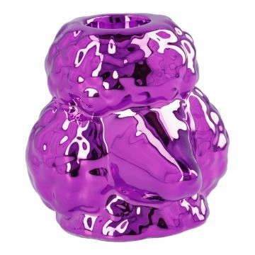 Stabkerzenhalter Pudel, lila, 7 cm