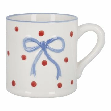Becher Schleife/Punkte, blau, 330 ml