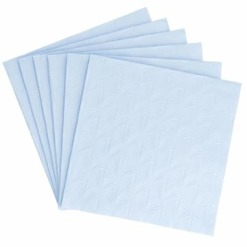 Serviette Artdeco, Prägung, hellblau, 16 Stück
