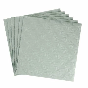Serviette Artdeco, Prägung, mintgrün, 16 Stück
