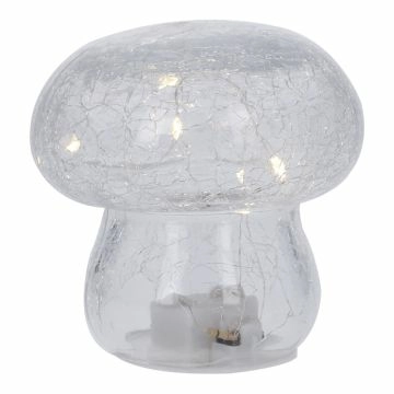LED-Pilz Craquele, klar, 8 cm
