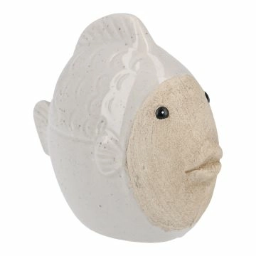 Fisch Rustik, rund/grau, 11 cm