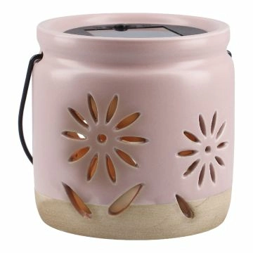 Solar-Laterne Blume, pink, 9 cm