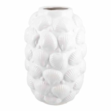 Vase Muscheln, weiß, 25 cm