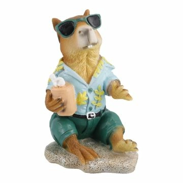 Figur Capybara, grün, 15.5 cm