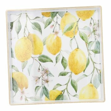 Tablett Zitrone, 35 x 35 cm