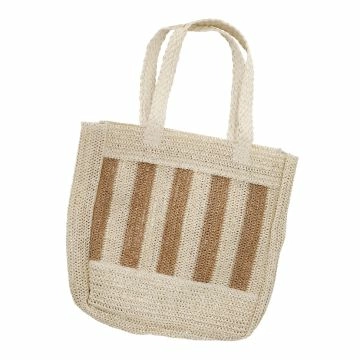 Shopper Streifen, beige, 36 x 40 cm