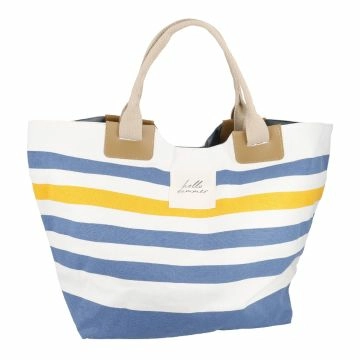 Shopper Sunny, Streifen/orange/blau/weiß, 57 x 38 cm