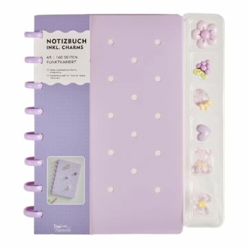 Notizbuch Charms, A5, flieder