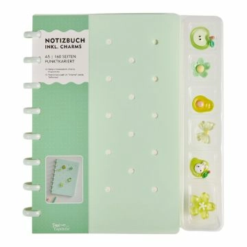 Notizbuch Charms, A5, mintgrün
