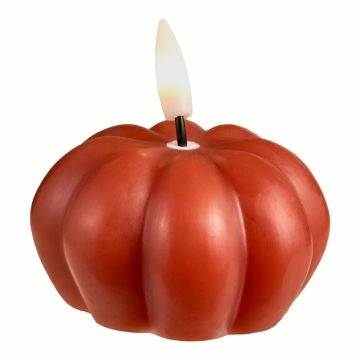 LED-Kerze Kürbis, rot, 5 cm