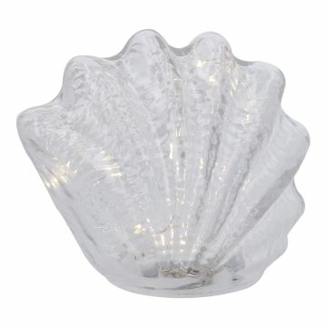 LED-Muschel, klar, 12 x 14 cm