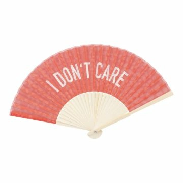 Fächer mit Spruch, I don't care