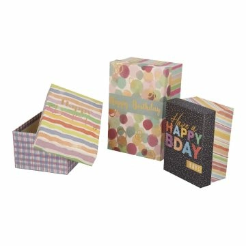 3er Set Geschenkkarton Geburtstag/Eco