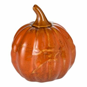 Deko-Kürbis, orange, 9.5 x 11 cm