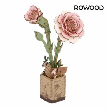 Bausatz 3D, Blume, Rose/pink