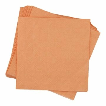 Serviette Artdeco, Prägung, peach, 16 Stück