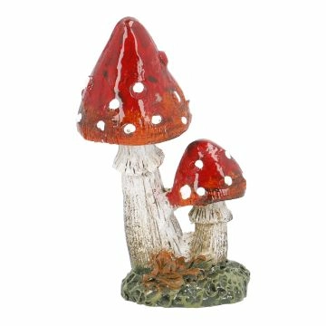 Mini-Pilz Punkte, rot/zwei, 7 cm