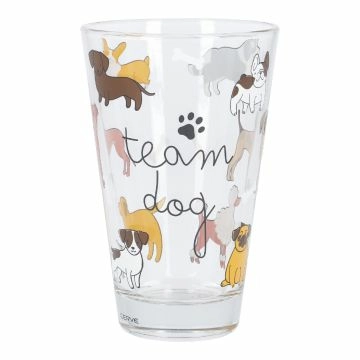 Trinkglas mit Tiermotiv, Team Dog, 310 ml