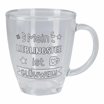 Glühweinglas Spruch, Lieblingstee, 300 ml