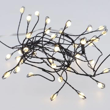 LED-Cluster-Lichterkette, schwarz, 40er
