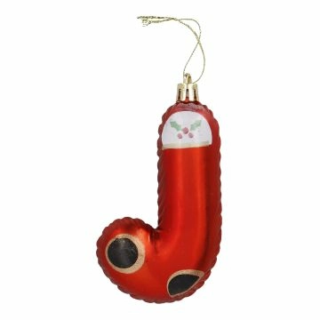 Anhänger Buchstabe, J/rot, 10 cm